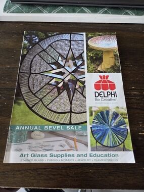 Delphi Annual Bevel Sale Art Glass Supplies Catalog - White/Green Accent
